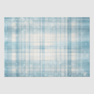 Papel De Seda Xadrez azul