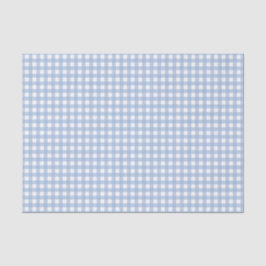 Papel De Seda Xadrez Azul Gingham Clássico