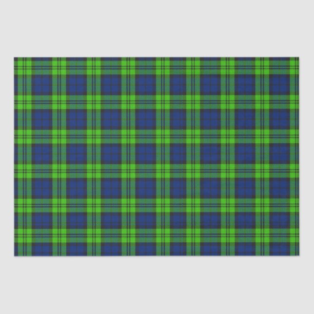 Papel De Seda Xadrez Blackwatch Tartan (Frente )