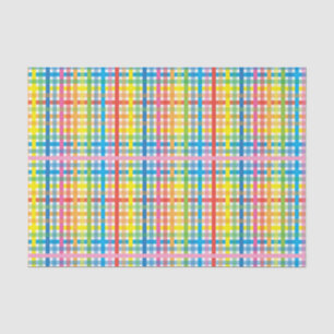 Papel De Seda Xadrez brilhante colorida