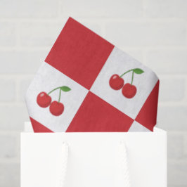 Papel De Seda Xadrez Cereja Vintage: Coquette & Cottagecore