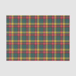 Papel De Seda Xadrez Clã Buchanan Amarelo Vermelho Verificaçã