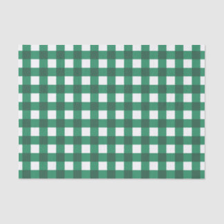 Papel De Seda Xadrez De Búfalo Verde E Branco