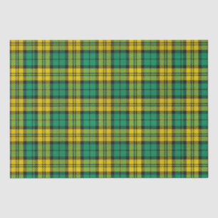 Papel De Seda Xadrez de Campbell Tartan verde-amarela