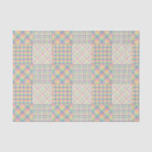Papel De Seda Xadrez de cores brilhantes Madras