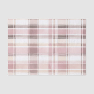 Papel De Seda Xadrez de Creme Branco Cor-de-Rosa Cinzenta Bandei