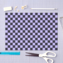 Papel De Seda xadrez de lilás francês