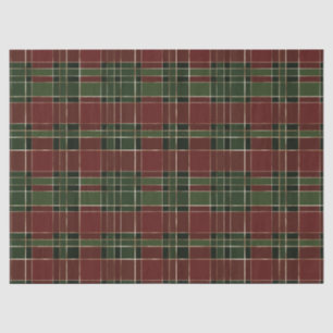 Papel De Seda Xadrez de Natal Aconchegante Vermelho, Verde e Dou
