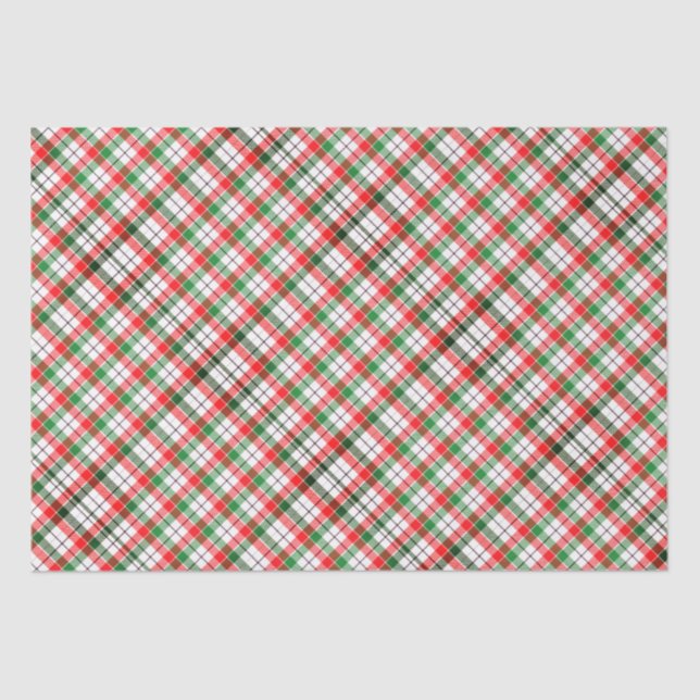 Papel De Seda Xadrez de Natal de Terrier escocesa (Frente )