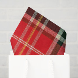 Papel De Seda Xadrez de Natal Tradicional