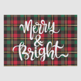 Papel De Seda Xadrez de Natal Vermelha, Verde, Preta e Dourada