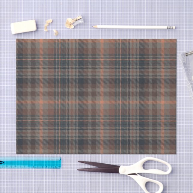 Papel De Seda Xadrez de Terras Escuras de Madeira   (Arte )