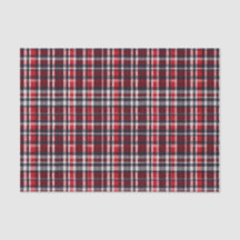 Xadrez de Verificação de Tartan Vermelho Elegante