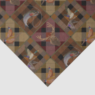 Papel De Seda Xadrez do Hunt Club com o jogo da Wildlife