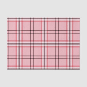 Papel De Seda Xadrez Fashion Chic Rosa e Cinza Festa Padrão