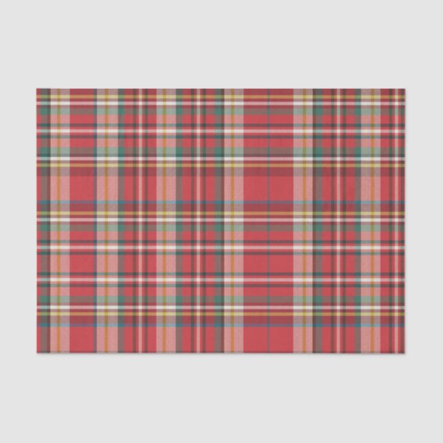 Papel De Seda Xadrez Feriados de Natal Russo (Frente )