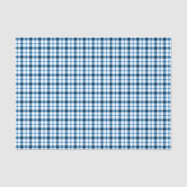 Papel De Seda Xadrez Ginga Azul (Frente )