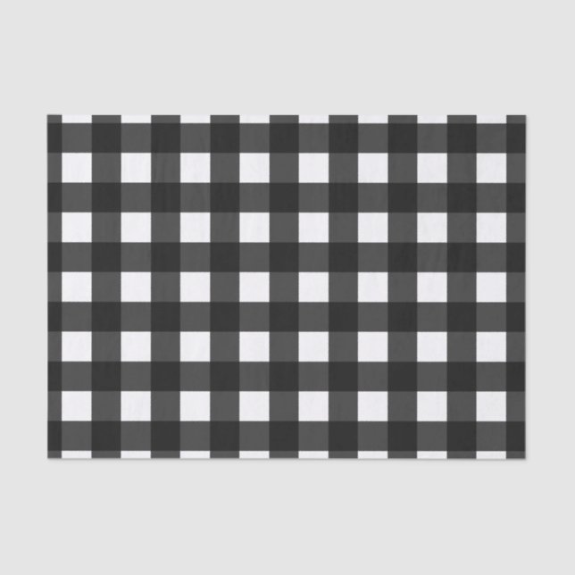 Papel De Seda Xadrez Grande de Buffalo Branco (Frente )