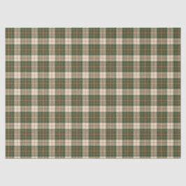 Papel De Seda Xadrez Lumberjack, bege verde