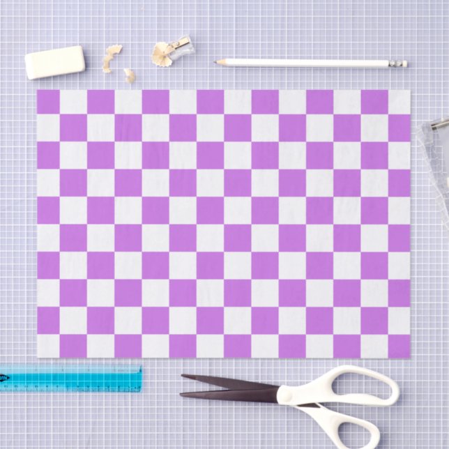 Papel De Seda Xadrez magenta visual clássico  (Arte )