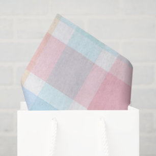 Papel De Seda Xadrez Pastel – Padrão Suave de Aquarela