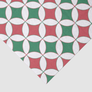 Papel De Seda Xadrez retroativa vermelha e verde quadrada