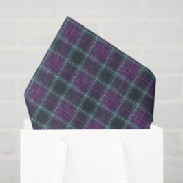Papel De Seda Xadrez Roxo Azul Turquesa Elegante