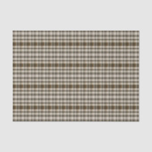 Papel De Seda Xadrez russa Brown e Tan