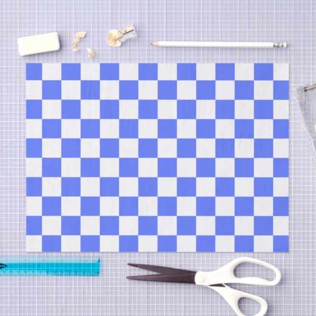 Papel De Seda Xadrez safira visual clássico (Arte )
