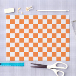 Papel De Seda Xadrez salmão visual clássico