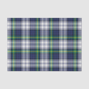 Papel De Seda Xadrez Tartan Azul Verde