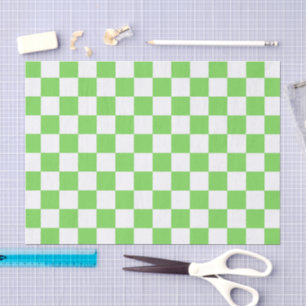 Papel De Seda Xadrez verde