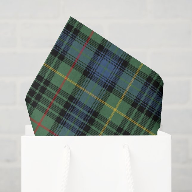 Papel De Seda Xadrez Verde (Sacola de presentes)