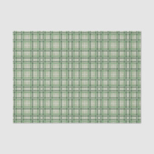Papel De Seda Xadrez verde da floresta
