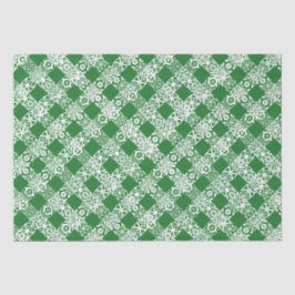 Papel De Seda Xadrez verde de guincho gingham