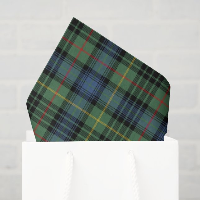 Papel De Seda Xadrez Verde e Azul (Sacola de presentes)