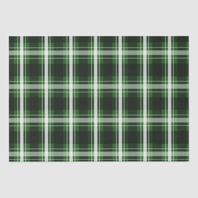 Papel De Seda Xadrez Verde Escuro (Frente )