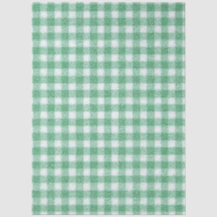 Papel De Seda Xadrez Verde Menta Infantil