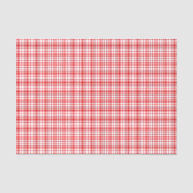 Papel De Seda Xadrez vermelha (Frente )