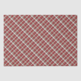 Papel De Seda Xadrez Vermelha, Mocha e Creme