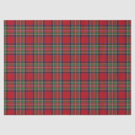 Papel De Seda Xadrez Vermelha Natal Clássica Stewart Tartan