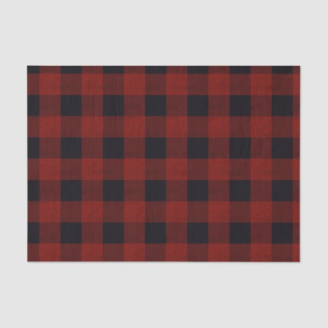 Papel De Seda Xadrez Vermelho (Frente )