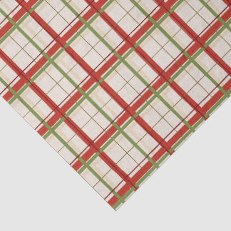 Papel De Seda Xadrez Vermelho e Verde na Janela