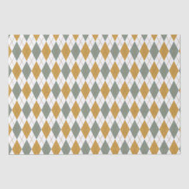 Papel De Seda Xanadu e Dourado Winter Argyle