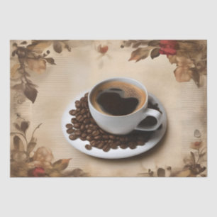 Papel De Seda Xícara de Café Latte Decoupage /