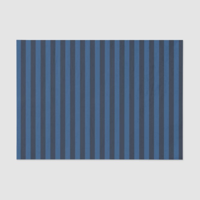 Papel De Seda Xmas Snowy Night & Midnight Blue Vertical Strips (Frente )