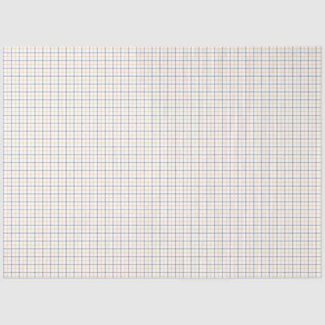 Papel De Seda Yellow and Navy Striped Tissue Paper (Frente )