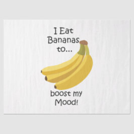 Papel De Seda Yellow Banana Fruit Boost My Mood Funny