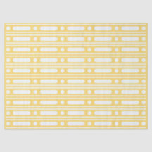 Yellow Bone Inlay Dots Border Decoupage Paper