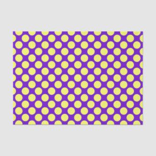 Papel De Seda Yellow Polka Dots with Purple Background STaylor